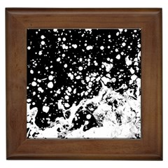 Black And White Splash Texture Framed Tiles by dflcprints