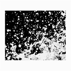 Black And White Splash Texture Small Glasses Cloth by dflcprints