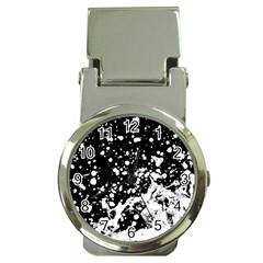 Black And White Splash Texture Money Clip Watches by dflcprints