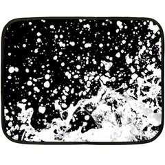 Black And White Splash Texture Fleece Blanket (mini) by dflcprints