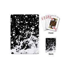 Black And White Splash Texture Playing Cards (mini)  by dflcprints