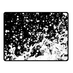 Black And White Splash Texture Double Sided Fleece Blanket (small)  by dflcprints