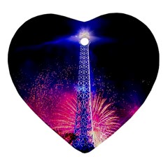 Paris France Eiffel Tower Landmark Ornament (heart)