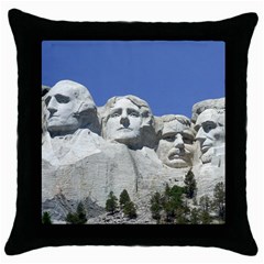 Mount Rushmore Monument Landmark Throw Pillow Case (black) by Nexatart