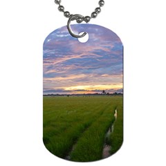 Landscape Sunset Sky Sun Alpha Dog Tag (one Side) by Nexatart