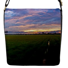 Landscape Sunset Sky Sun Alpha Flap Messenger Bag (s) by Nexatart