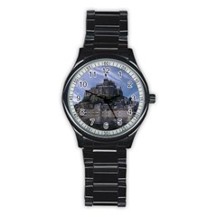 Mont Saint Michel France Normandy Stainless Steel Round Watch by Nexatart