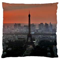 Paris France French Eiffel Tower Large Cushion Case (two Sides) by Nexatart