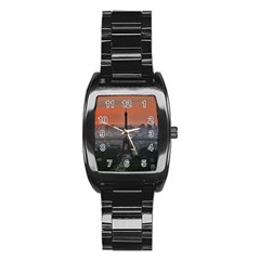 Paris France French Eiffel Tower Stainless Steel Barrel Watch by Nexatart