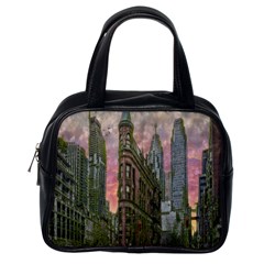 Flat Iron Building Toronto Ontario Classic Handbags (one Side) by Nexatart