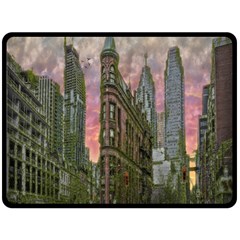 Flat Iron Building Toronto Ontario Fleece Blanket (large)  by Nexatart