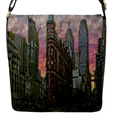 Flat Iron Building Toronto Ontario Flap Messenger Bag (s) by Nexatart