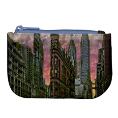 Flat Iron Building Toronto Ontario Large Coin Purse by Nexatart