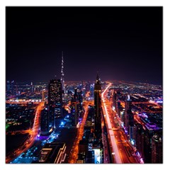 Dubai Cityscape Emirates Travel Large Satin Scarf (square) by Nexatart