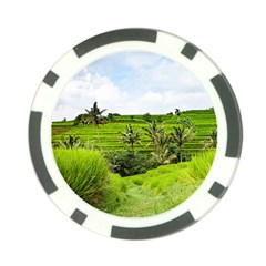 Bali Rice Terraces Landscape Rice Poker Chip Card Guard (10 Pack)