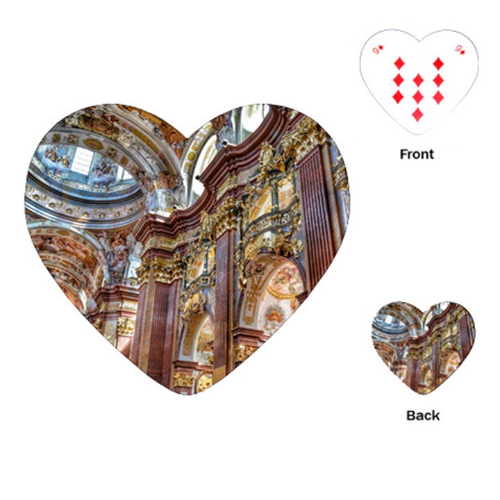 Baroque Church Collegiate Church Playing Cards (Heart) 