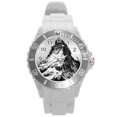 Matterhorn Switzerland Mountain Round Plastic Sport Watch (l)