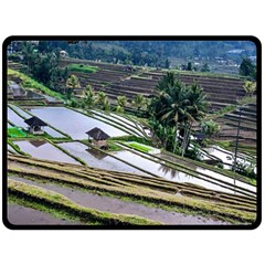 Rice Terrace Rice Fields Fleece Blanket (large)  by Nexatart