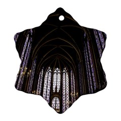 Sainte Chapelle Paris Stained Glass Ornament (snowflake) by Nexatart