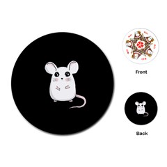 Cute Mouse Playing Cards (round)  by Valentinaart