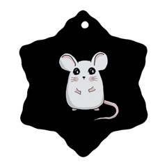 Cute Mouse Snowflake Ornament (two Sides) by Valentinaart