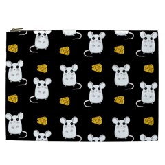 Cute Mouse Pattern Cosmetic Bag (xxl)  by Valentinaart