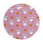 Cute Mouse Pattern Round Ornament (Two Sides) Front