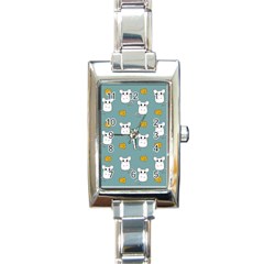 Cute Mouse Pattern Rectangle Italian Charm Watch