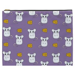 Cute Mouse Pattern Cosmetic Bag (xxxl)  by Valentinaart