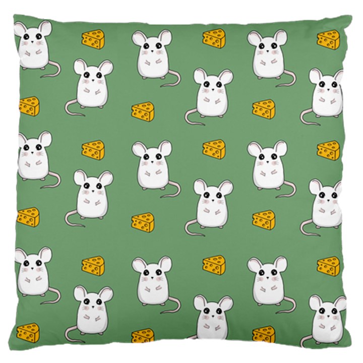 Cute Mouse Pattern Large Flano Cushion Case (One Side)