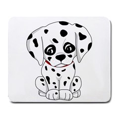 Cute Dalmatian Puppy  Large Mousepads by Valentinaart