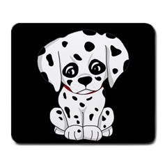 Cute Dalmatian Puppy  Large Mousepads by Valentinaart