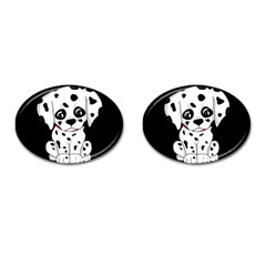 Cute Dalmatian Puppy  Cufflinks (oval) by Valentinaart