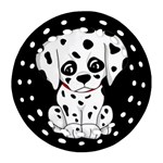 Cute Dalmatian puppy  Ornament (Round Filigree) Front