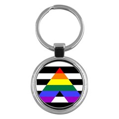 Straight Ally Flag Key Chains (round)  by Valentinaart