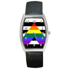 Straight Ally Flag Barrel Style Metal Watch by Valentinaart