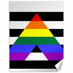 Straight Ally Flag Canvas 12  X 16   by Valentinaart