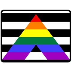 Straight Ally Flag Double Sided Fleece Blanket (large)  by Valentinaart