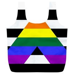 Straight Ally Flag Full Print Recycle Bags (l)  by Valentinaart