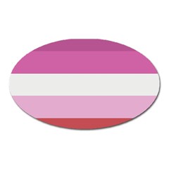 Lesbian Pride Flag Oval Magnet by Valentinaart