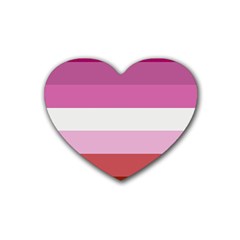 Lesbian Pride Flag Heart Coaster (4 Pack)  by Valentinaart
