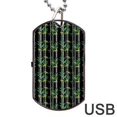 Bamboo Pattern Dog Tag Usb Flash (one Side)