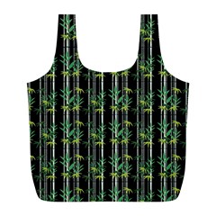 Bamboo Pattern Full Print Recycle Bags (l) 
