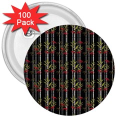 Bamboo Pattern 3  Buttons (100 Pack)  by ValentinaDesign