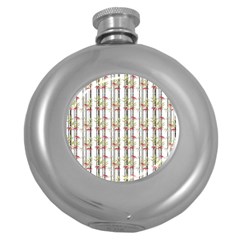 Bamboo Pattern Round Hip Flask (5 Oz) by ValentinaDesign