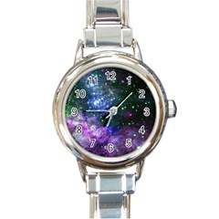 Space Colors Round Italian Charm Watch