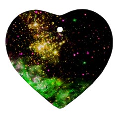 Space Colors Ornament (heart) by ValentinaDesign