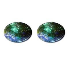 Space Colors Cufflinks (oval) by ValentinaDesign