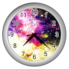 Space Colors Wall Clocks (silver) 