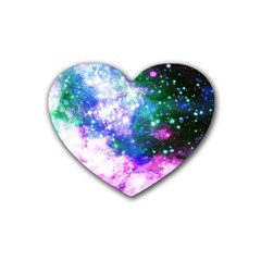 Space Colors Rubber Coaster (heart) 